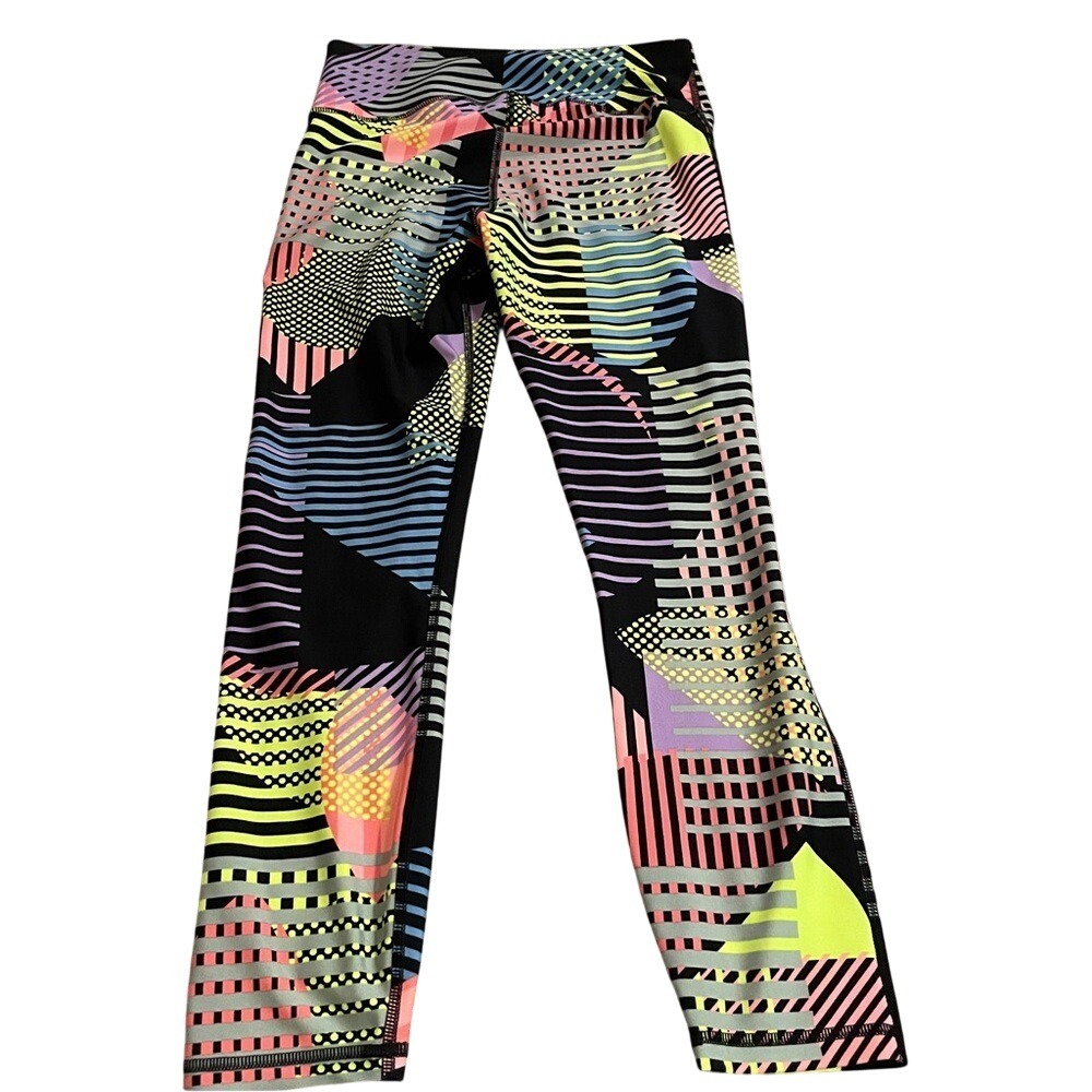Under Armour HeatGear Compression Leggings Womens Medium Abstract Geometric Prnt